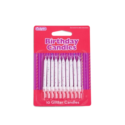 White glitter (pack of 10)