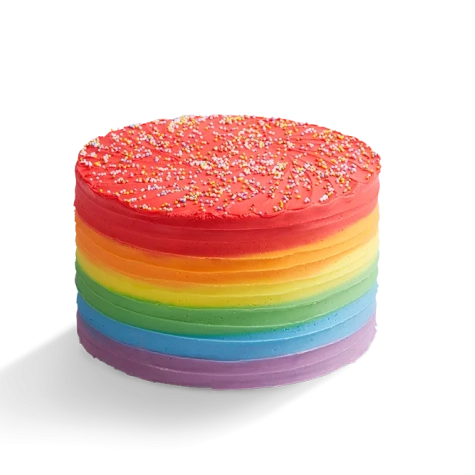 Rainbow Frosting Cake