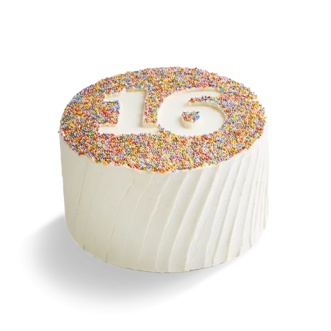 Rainbow Number Cake