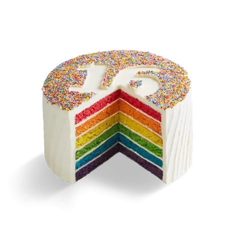Rainbow Number Cake